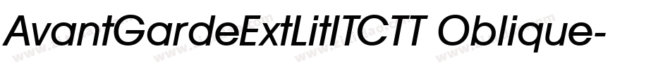 AvantGardeExtLitITCTT Oblique字体转换